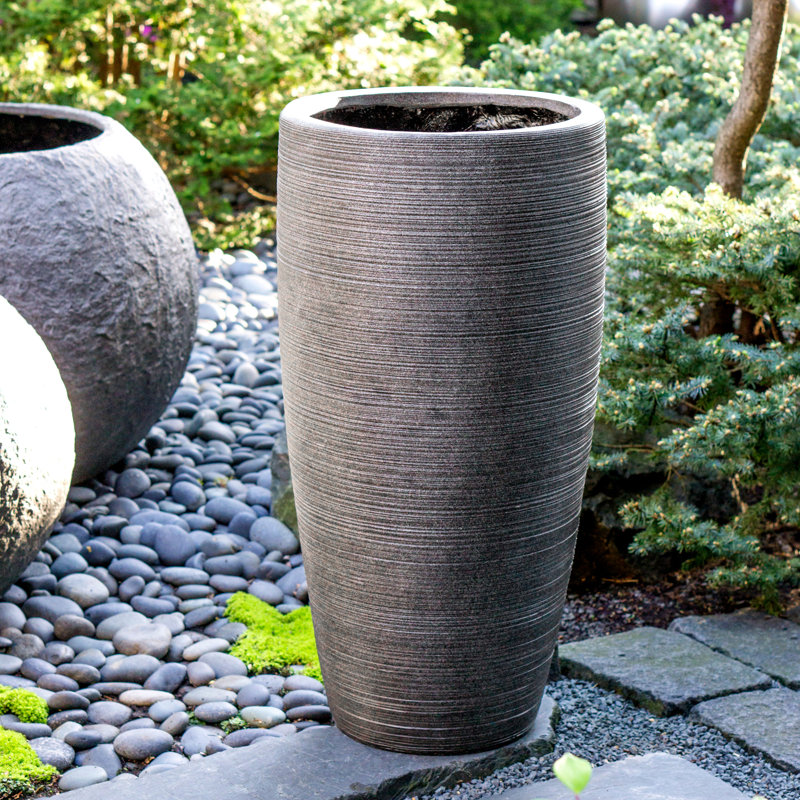 17 Stories Jaylin Decorative Stone Pot Planter Wayfair